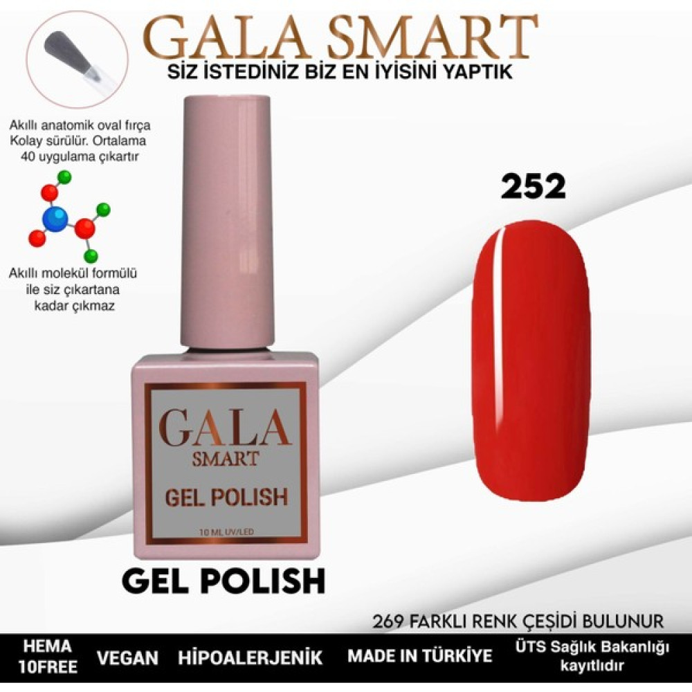 Gala Smart Classic Kalıcı Oje 10 Mle NO:252 Oto Boyaları Fiyatı