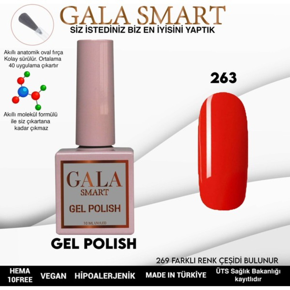Gala Smart Classic Kalıcı Oje 10 Mle NO:263 Oto Boyaları Fiyatı