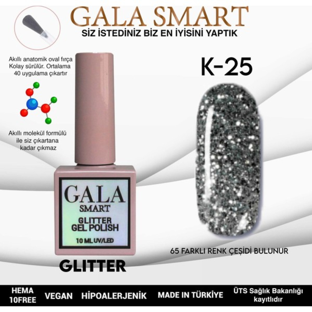 Gala Smart Glıtter Kalıcı Oje 10 Mle K25 Oto Boyaları Fiyatı
