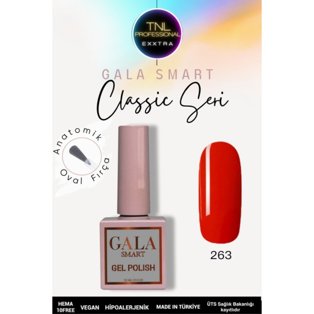 Gala Smart Kalıcı Oje 10 Ml No: 263 Kırmızı Ve Bordo Renk Tonları - Bayrak Kırmızısı Oje Fiyatı