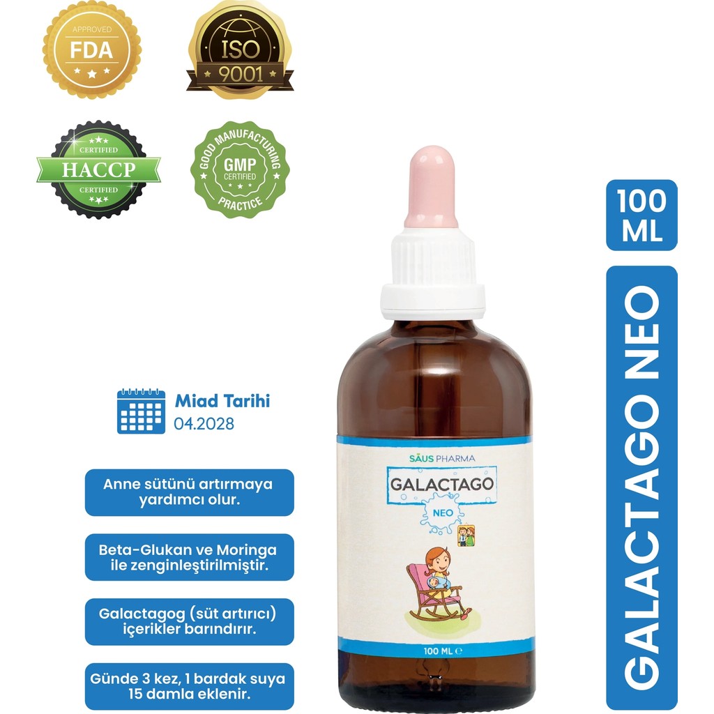 Galactago Neo 100 ml Anne Sütü Arttırıcı Damla Diğer Fiyatı