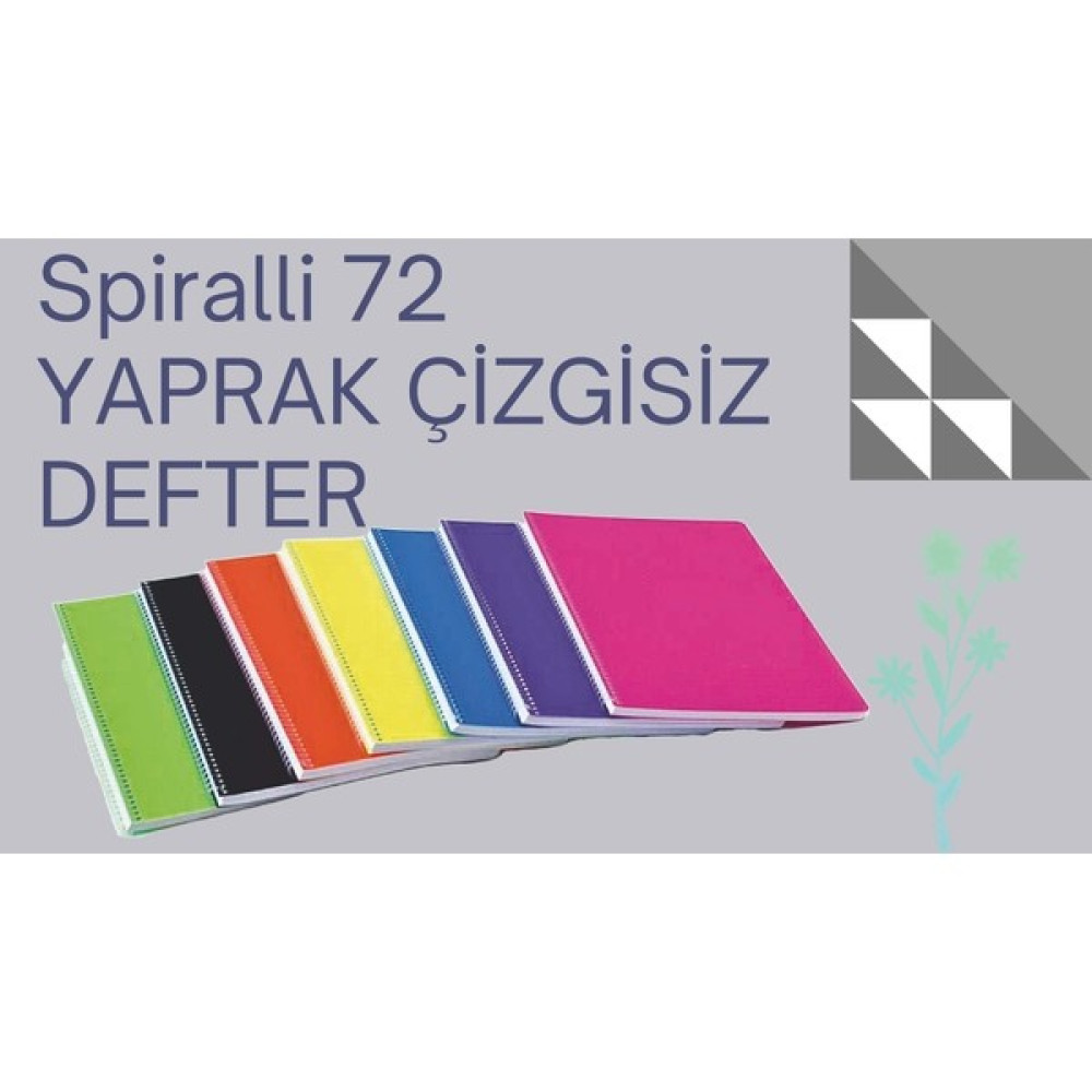 Galaksim Store A4 Spiralli Okul Defteri - ÇİZGİSİZ Spiralli Defter Fiyatı
