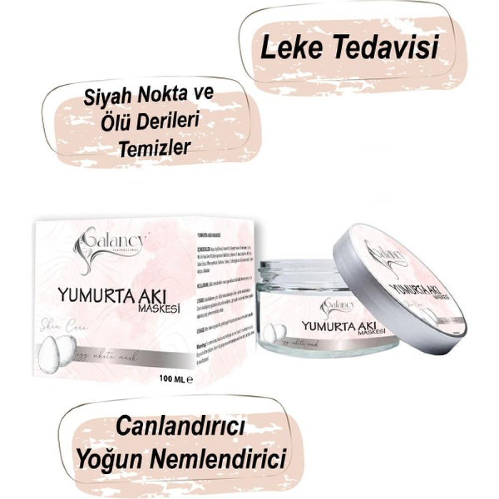 Galancy Siyah Nokta Karşıtı ve Sıkılaştırıcı Yumurta Akı Maskesi 100 ml Maskeler Fiyatı