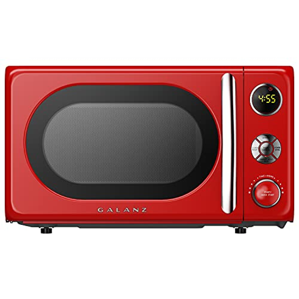 Galanz GLCMKA07RDR-07 Microwave Oven, LED Lighting, Pull Handle Design, Child Lock,Retro Red, 0.7 Cu.Ft Microwave Ovens Fiyatı