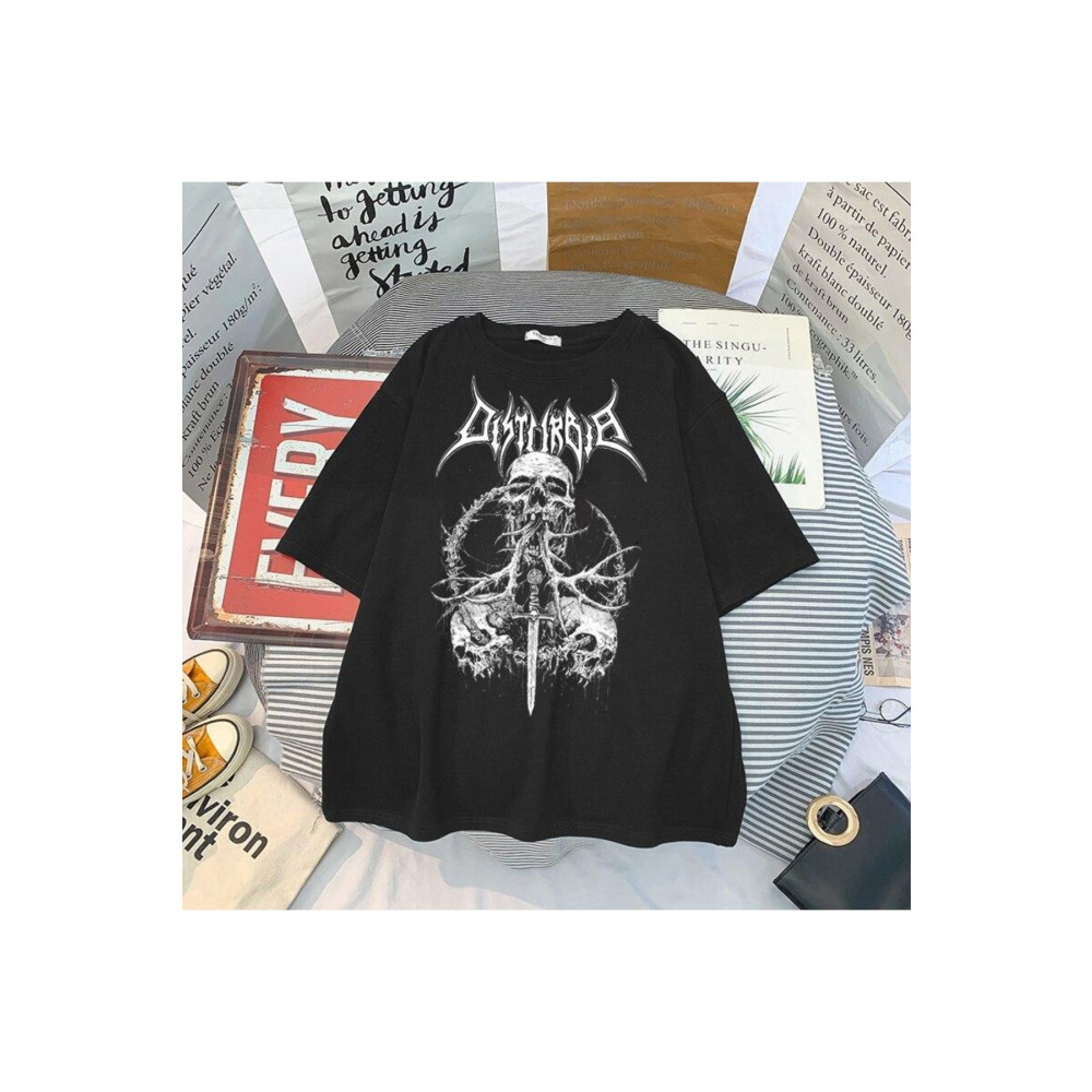 GALASHOP Grunge Streetwear Skull Gotik Tişört Mod48 L Beden Bayan T-shirt Fiyatı