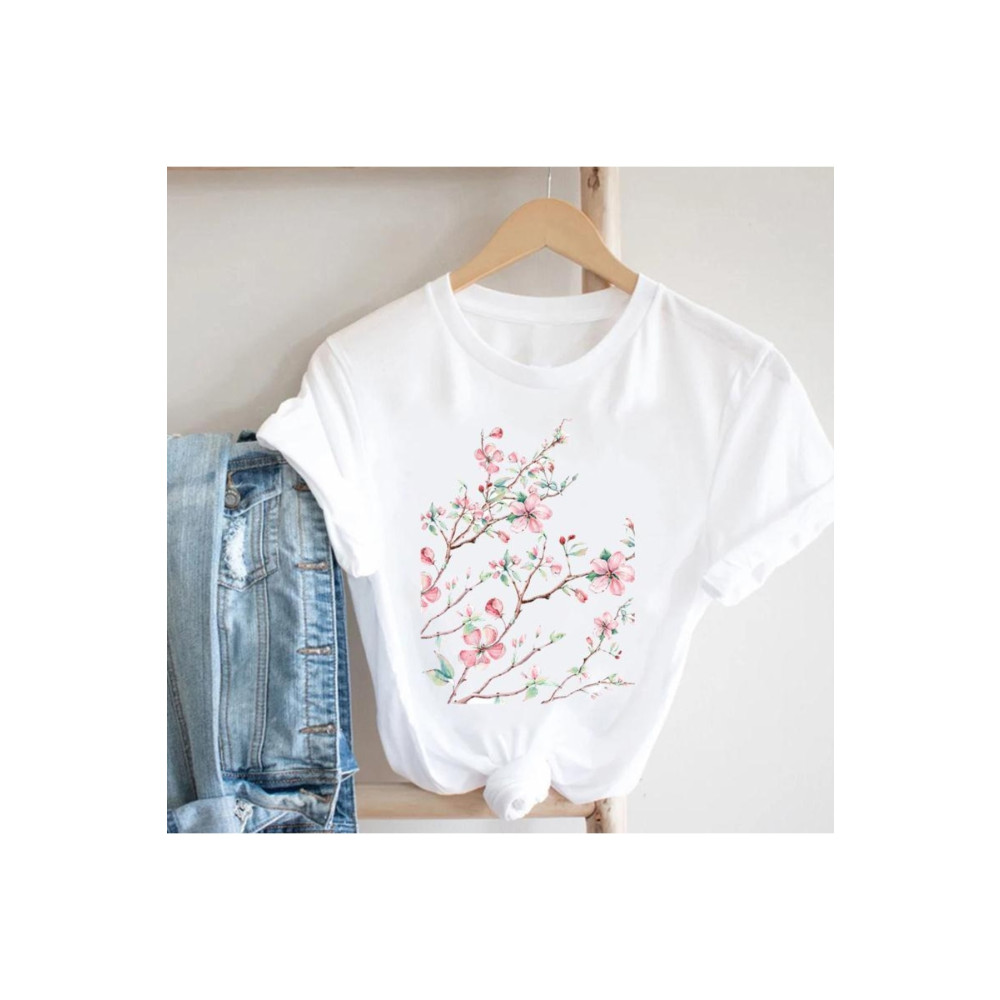 GALASHOP Kısa Kollu Tee Top Fashion Tişört Model 442 M Beden Bayan T-shirt Fiyatı