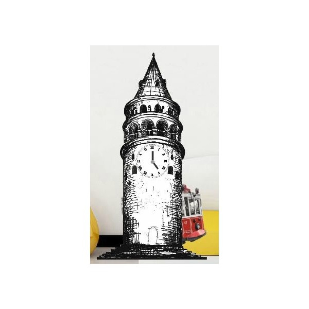 Galata Kulesi - Sallanan Sarkaçlı Duvar Saati Dekoratif Saat Fiyatı