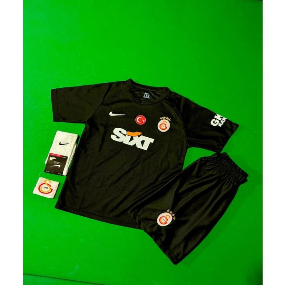 Galatasaray Siyah Deplasman Isimsiz Çocuk Futbol Forması 4lü Set Futbol Malzemeleri Fiyatı