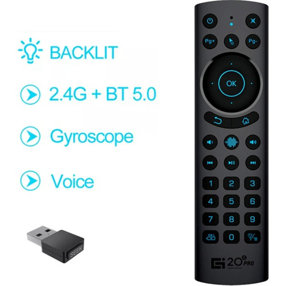Galaxxy G20S Pro Bt5.0 2.4g Kablosuz Akıllı Sesli Air Mouse (Yurt Dışından) - Siyah TV Aksesuarları Fiyatı