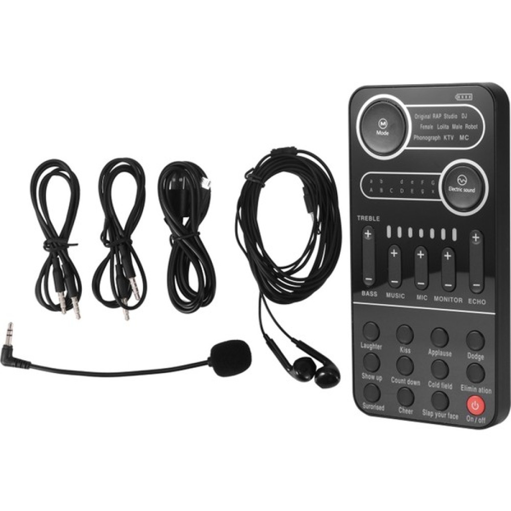 Galaxxy Mini Taşınabilir Ses Değiştirici Çoklu Ses Efekti Canlı Ses Değiştirme Kartı Hoparlör Cihazı Cep Telefonu Pc Için (Yurt Dışından) - Siyah Cep Telefonu Aksesuarı Fiyatı