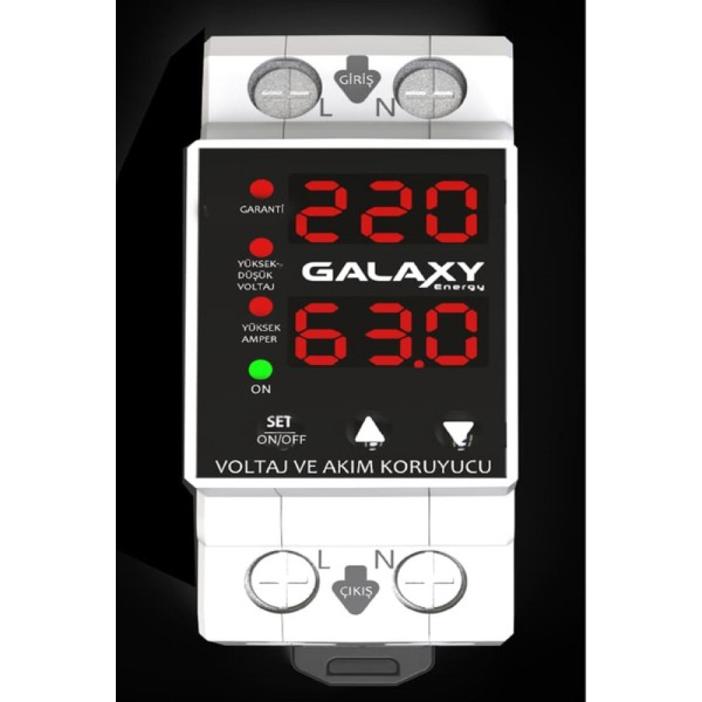 GALAXY Energy D220 Dijital Monofaze Sigorta Tipi Beyaz Yüksek-Alçak Voltaj-Yıldırım Akım Koruyucu (Konut Işyeri) Yedek Parça - Elektrikli El Aletleri Fiyatı