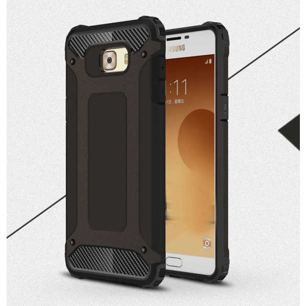 Galaxy Samsung C7 Pro Tank Sert Silikon Kılıf - Galaxy C7 Pro - Siyah Cep Telefonu Kılıfı Fiyatı