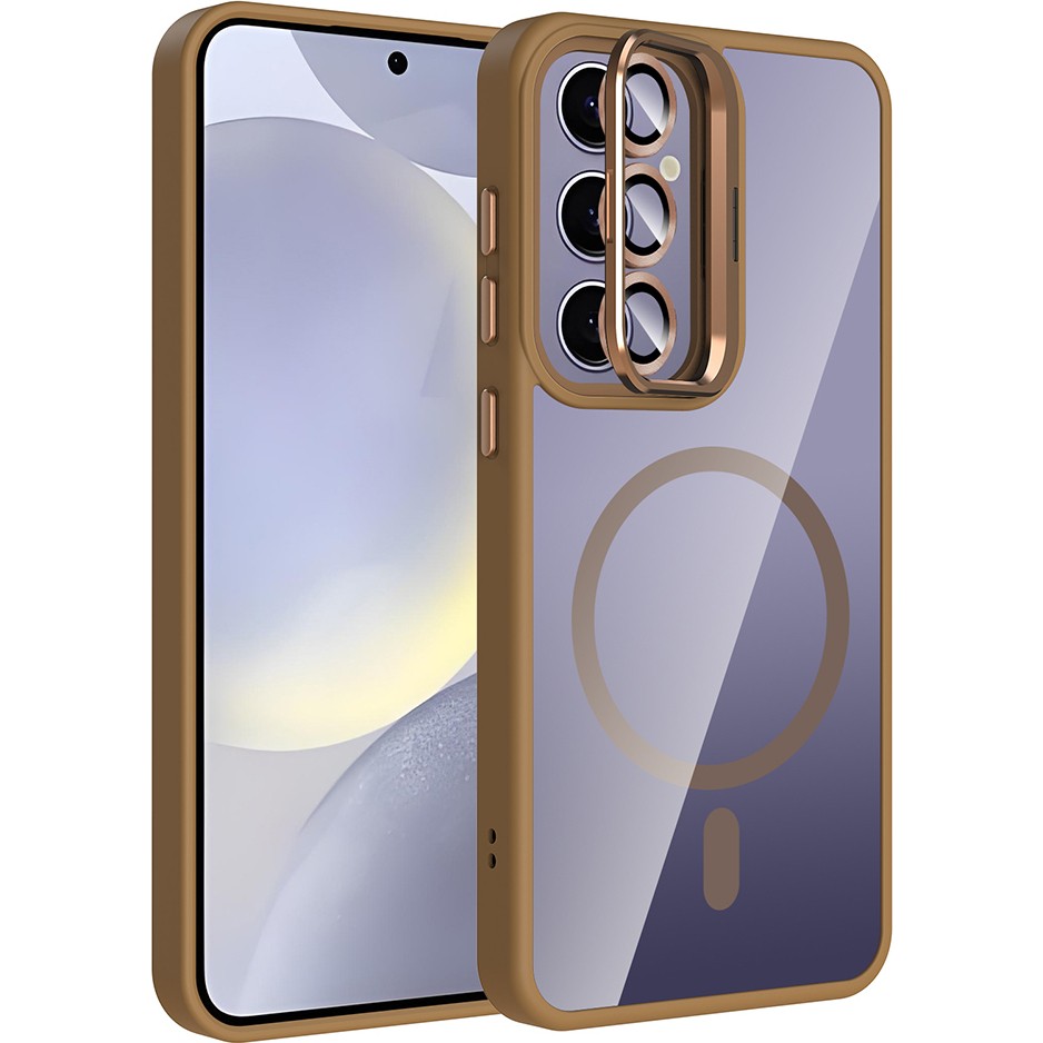 Galaxy Uyumlu S24 Plus Kılıf Standlı ve Kamera Lens Hediyeli M-Safe Şarj Özellikli Zore Etro Kapak-Desert Titanyum - -- SSD / Solid State Drive Fiyatı
