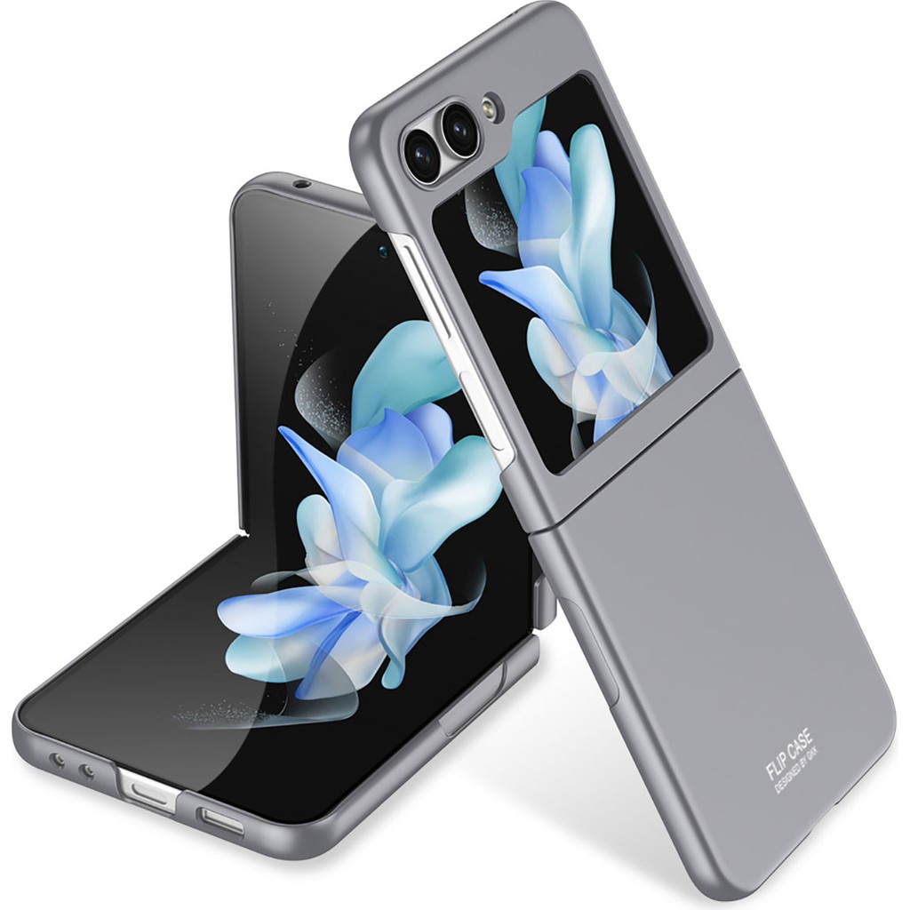 Galaxy Z Flip 5 Kılıf Zore Korumalı Sert Plastik Kıpta Kapak - Gri Cep Telefonu Kılıfı Fiyatı
