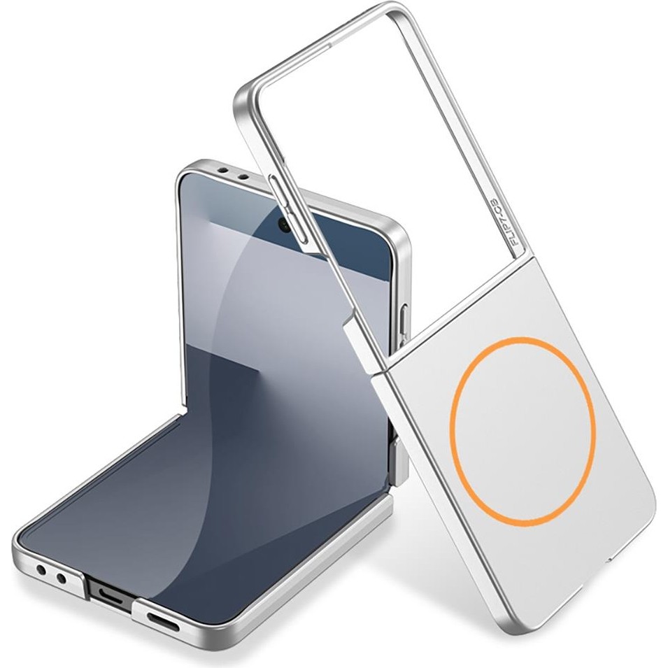 Galaxy Z Flip 7 Uyumlu Magsafe Kılıf Kamera Korumalı Premium Kapak Mat Tasarım Ince Yapılı - Gümüş Cep Telefonu Kılıfı Fiyatı