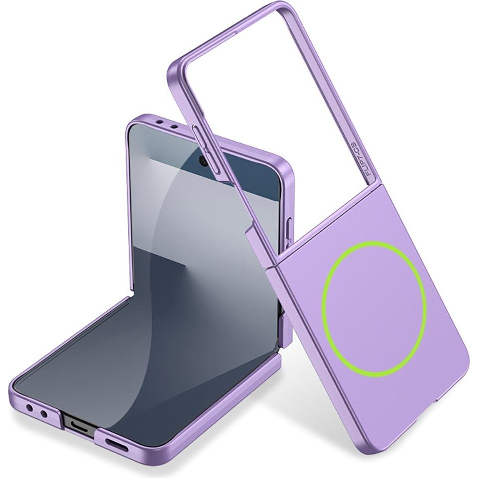 Galaxy Z Flip 7 Uyumlu Magsafe Kılıf Kamera Korumalı Premium Kapak Mat Tasarım Ince Yapılı - Lila Cep Telefonu Kılıfı Fiyatı