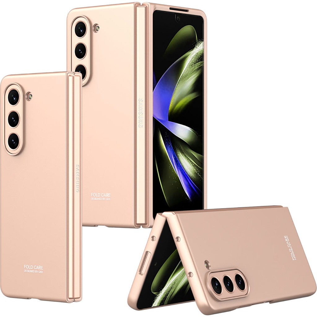 Galaxy Z Fold 5 Kılıf Zore Korumalı Sert Plastik Kıpta Kapak - Rose Gold Cep Telefonu Kılıfı Fiyatı