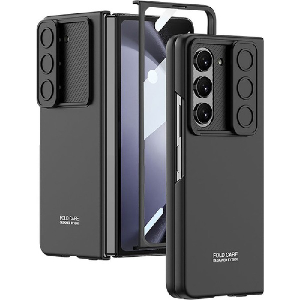Galaxy Z Fold 5 Uyumlu Kamera Koruma Sürgülü Ince Parmak Izi Bırakmıyan Tasarım Mat Kapak - Siyah Cep Telefonu Kılıfı Fiyatı