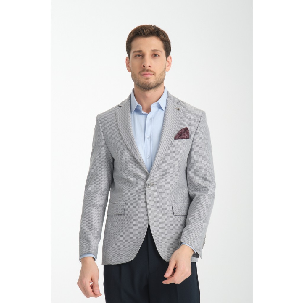 Galdino Erkek Lacivert Kendinden Desenli Slim Fit Mono Yaka Blazer Ceket Giyim & İç Giyim Fiyatı