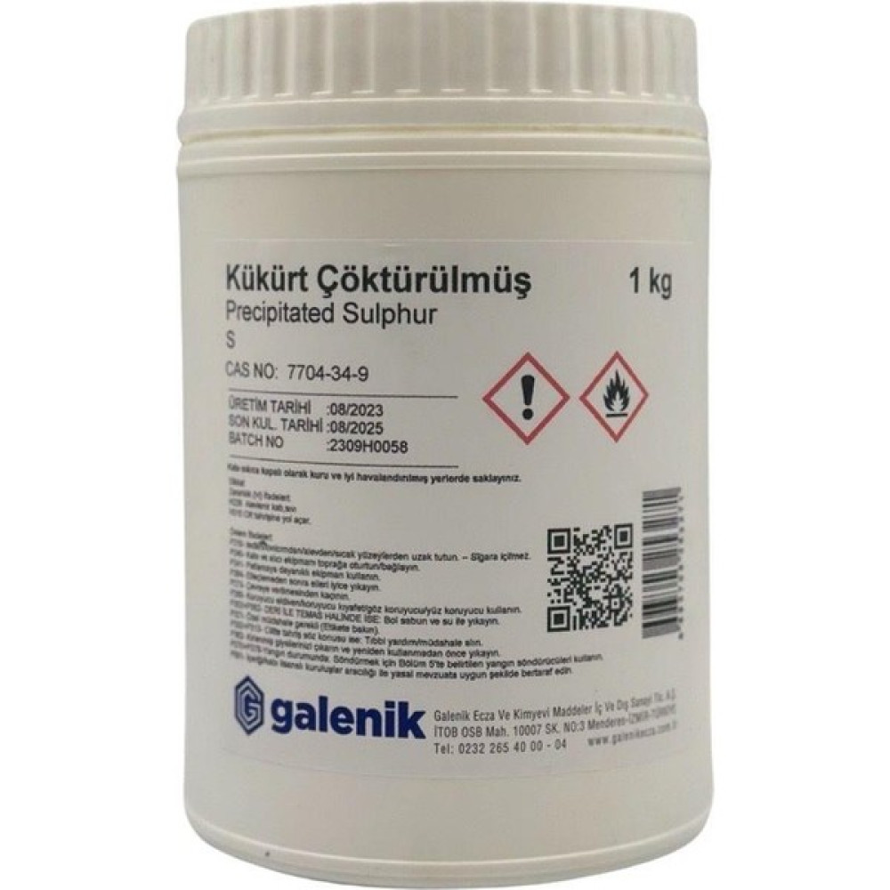 Galenik Kükürt Çöktürülmüş 1 kg Okul Malzemeleri Fiyatı