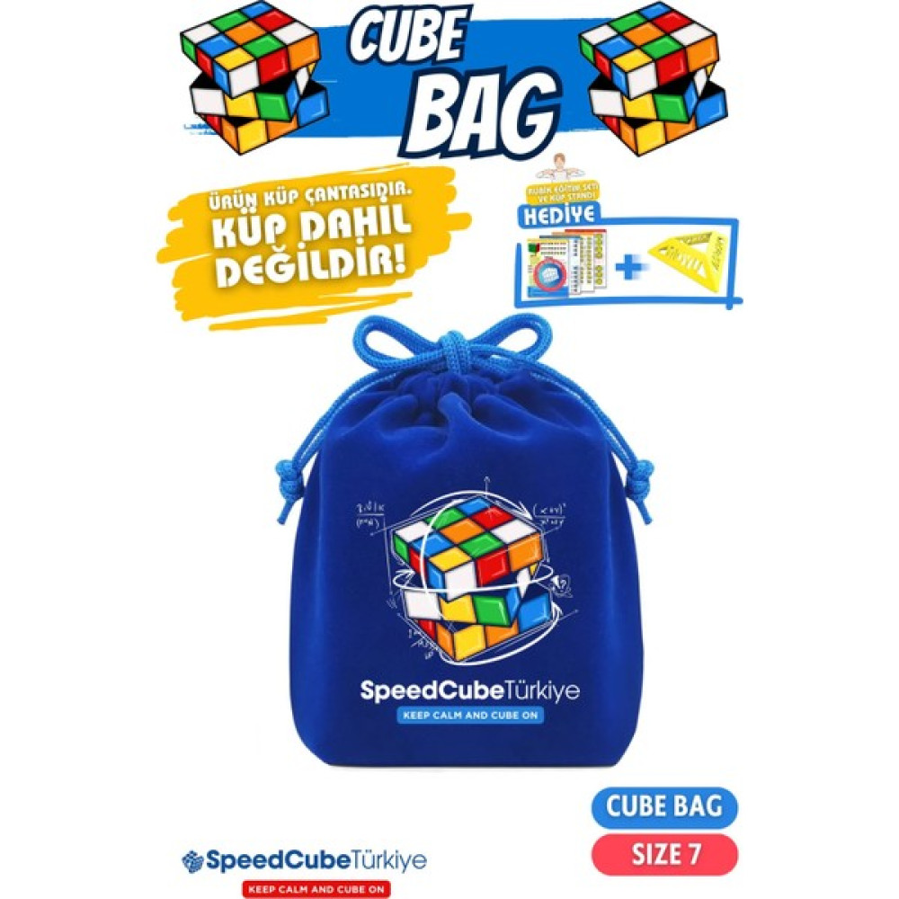 Galery Wood Rubik Zeka Küpü Kılıf Kese Taşıma Koruma Çanta Bag - Size 7 - 14X16 cm Oyun & Hobi Fiyatı