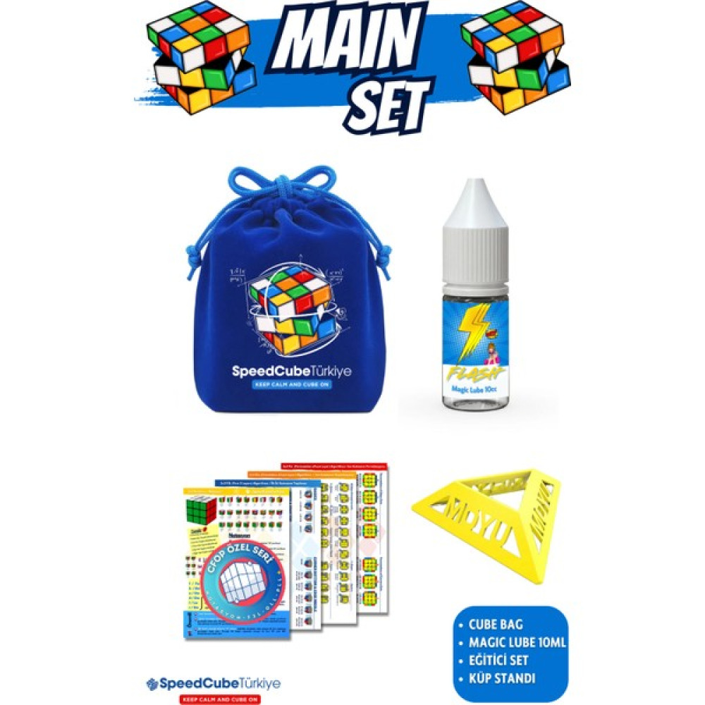 Galery Wood Rubik Zeka Küpü Main Set - Magic Lube 10ML / Taşıma Kılıfı / Eğitici Kart Seti / Küp Standı Oyun & Hobi Fiyatı