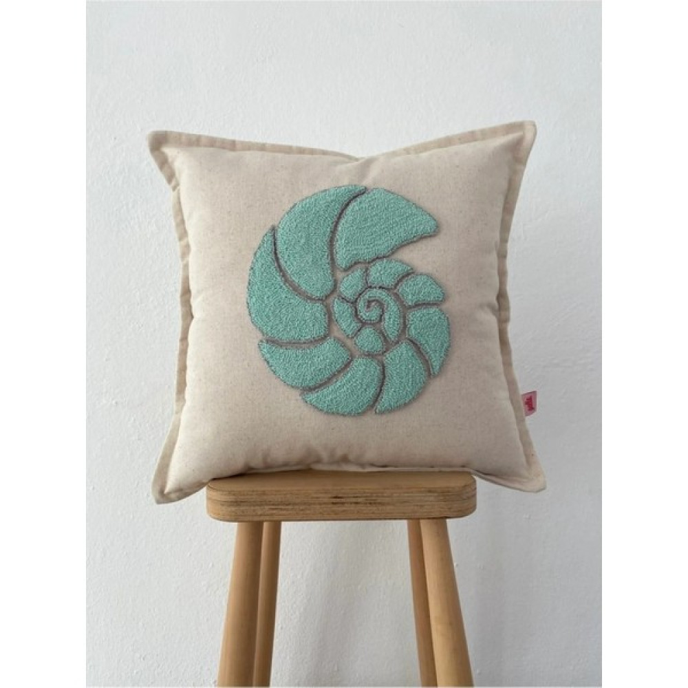 Galia Textile Galia Tasarım Marin Serisi Deniz Kabuğu Yıkanmış Keten Punch Kırlent Yastık Kılıfı Kırlent / Mobilya Yastığı Fiyatı