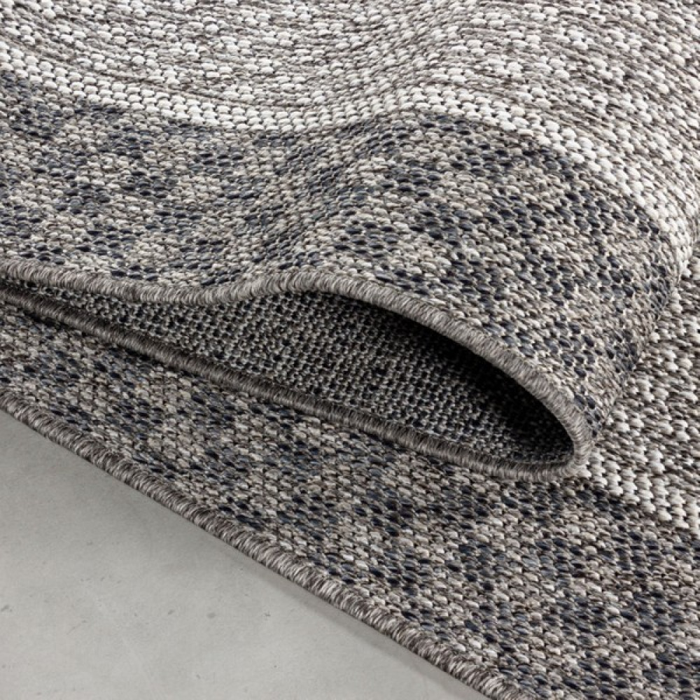 Galleon Design Hasır Görünümlü Dış Mekan Teras Halısı Sisal Bordür Desenli Krem Bej Halı - 120 x 170 cm - Renkli Salon Halısı Fiyatı