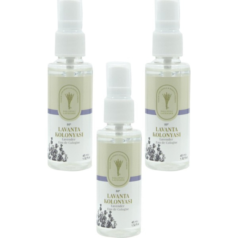Gallipoli Lavender Lavanta Yağlı Kolonya 80 Derece Sprey 45 ml Lavanta Kolonyası 3 Adet Kolonya & Gülsuyu Fiyatı