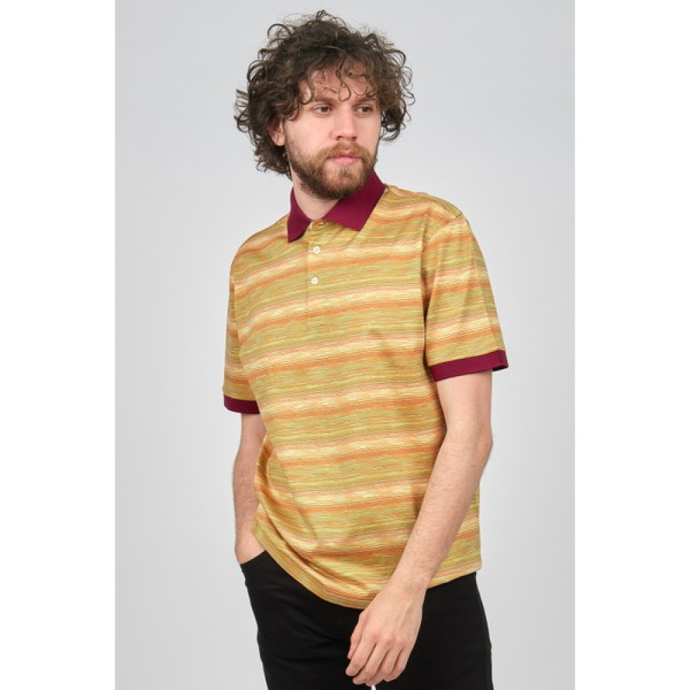 Gallus Erkek Blok Desenli Polo Yaka T-Shirt 1194118 Oranj Erkek T-shirt Fiyatı