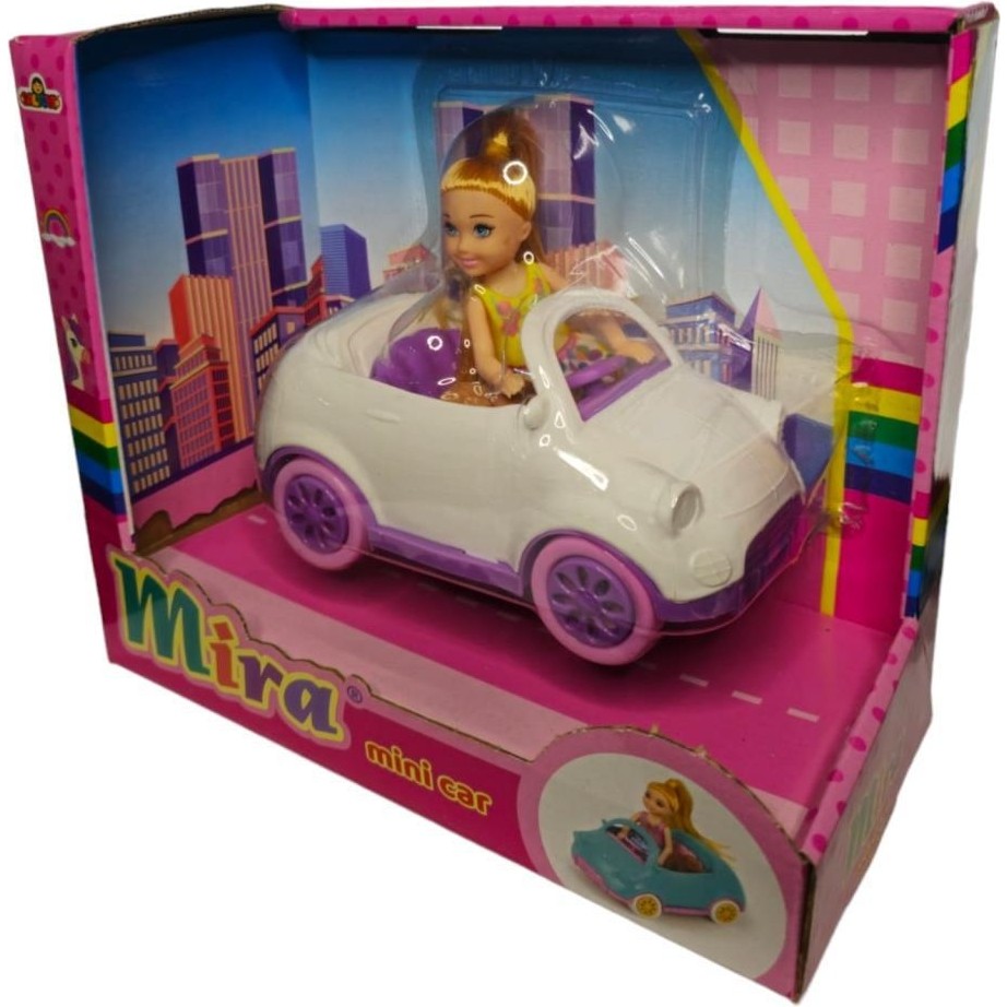Galtoys Mira Bebekli Mini Car GLT-E406,EVCIL Hayvanı ile Arabalı Oyuncak Bebek Beyaz Anne Bebek Oyuncak Fiyatı