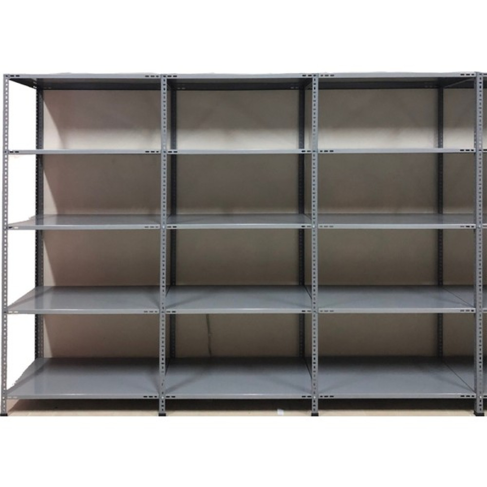 GalvanizRaf 5 Katlı 3 lü Bitişik Galvaniz Çelik Raf Arşiv Depo Kiler Rafı 43x60x200 - Füme Evrak Dolabı Fiyatı