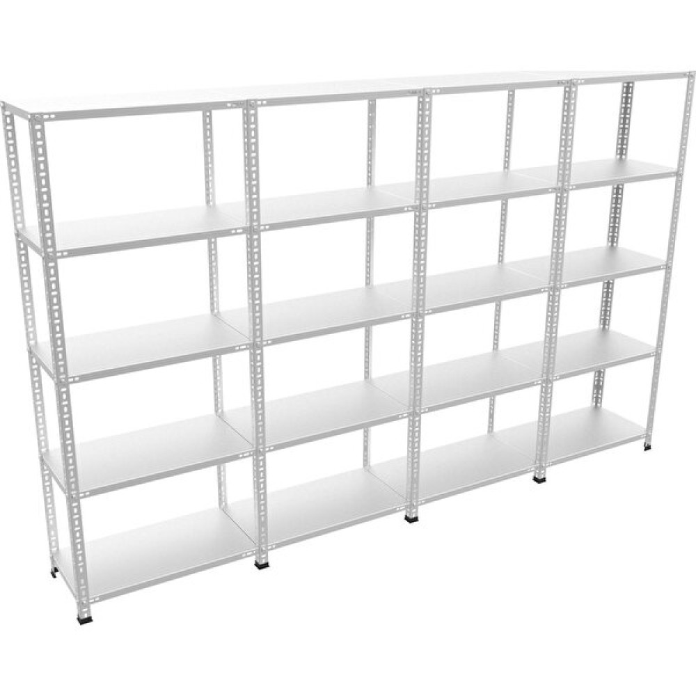 Galvanizraf 5 Katlı 4 Lü Bitişik Galvaniz Çelik Raf Arşiv Depo Kiler Rafı 43X93X200 - Füme Evrak Dolabı Fiyatı