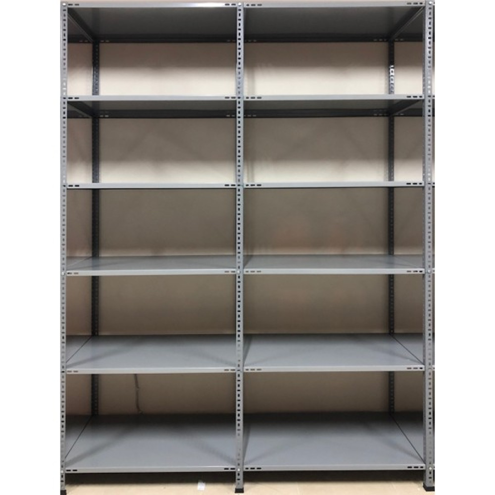 GalvanizRaf 6 Katlı Duble 2 li Galvaniz Çelik Raf Arşiv Depo Kiler Rafı 31x75x200 - Füme Evrak Dolabı Fiyatı