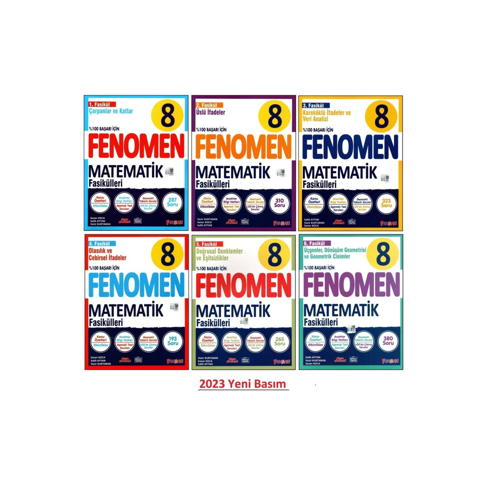 Gama Yayınları Fenomen 8. Sınıf Lgs Matematik 1.2.3.4.5.6 Fasikül (özetli) Soru Bankası 6 Kitap Yardımcı Kitaplar Fiyatı