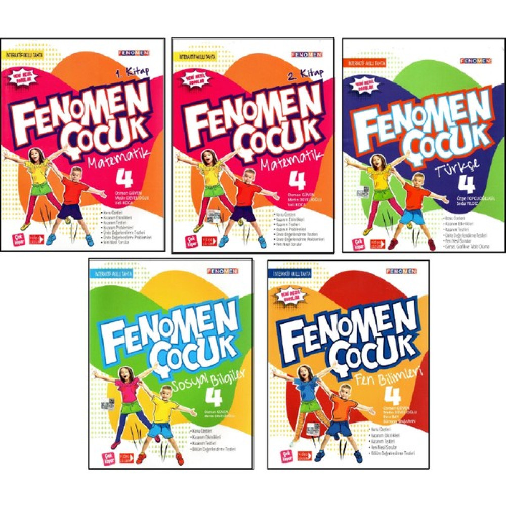 Gama Yayınları Fenomen Çocuk 4. Sınıf Set Matematik 2 Kitap+Türkçe+Fen+Hayat Bilgisi 5 Kitap Tüm Dersler Fiyatı