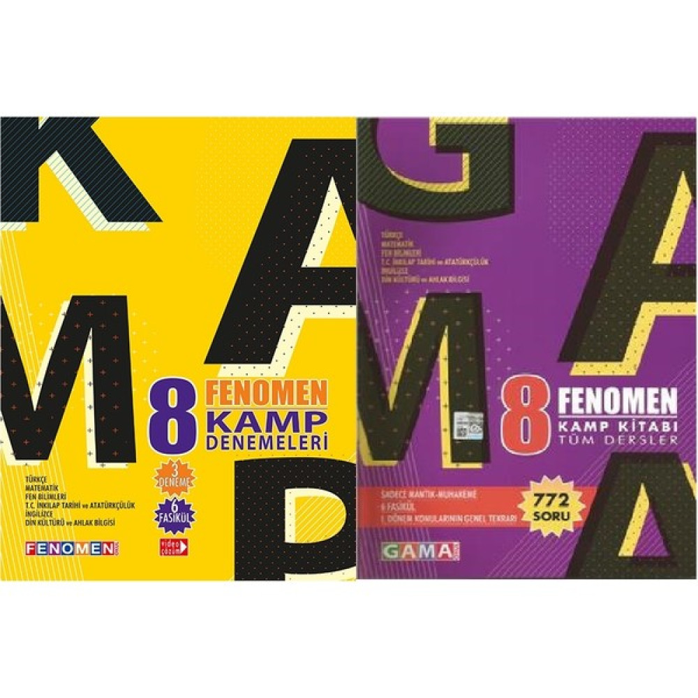 Gama Yayınları Gama 8. Sınıf Fenomen 1. Dönem Tüm Dersler Kamp Kitabı & Fenomen Kamp Tüm Dersler Deneme Kitabı Tüm Dersler Fiyatı