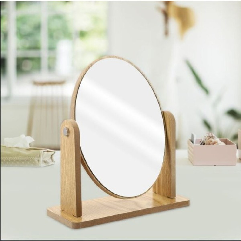 Gaman AYN-172 Ahşap Makyaj Aynası Masaüstü Ayna - El Aynası Ahşaptan Özel Seri 22CM Oval Ayna Fiyatı