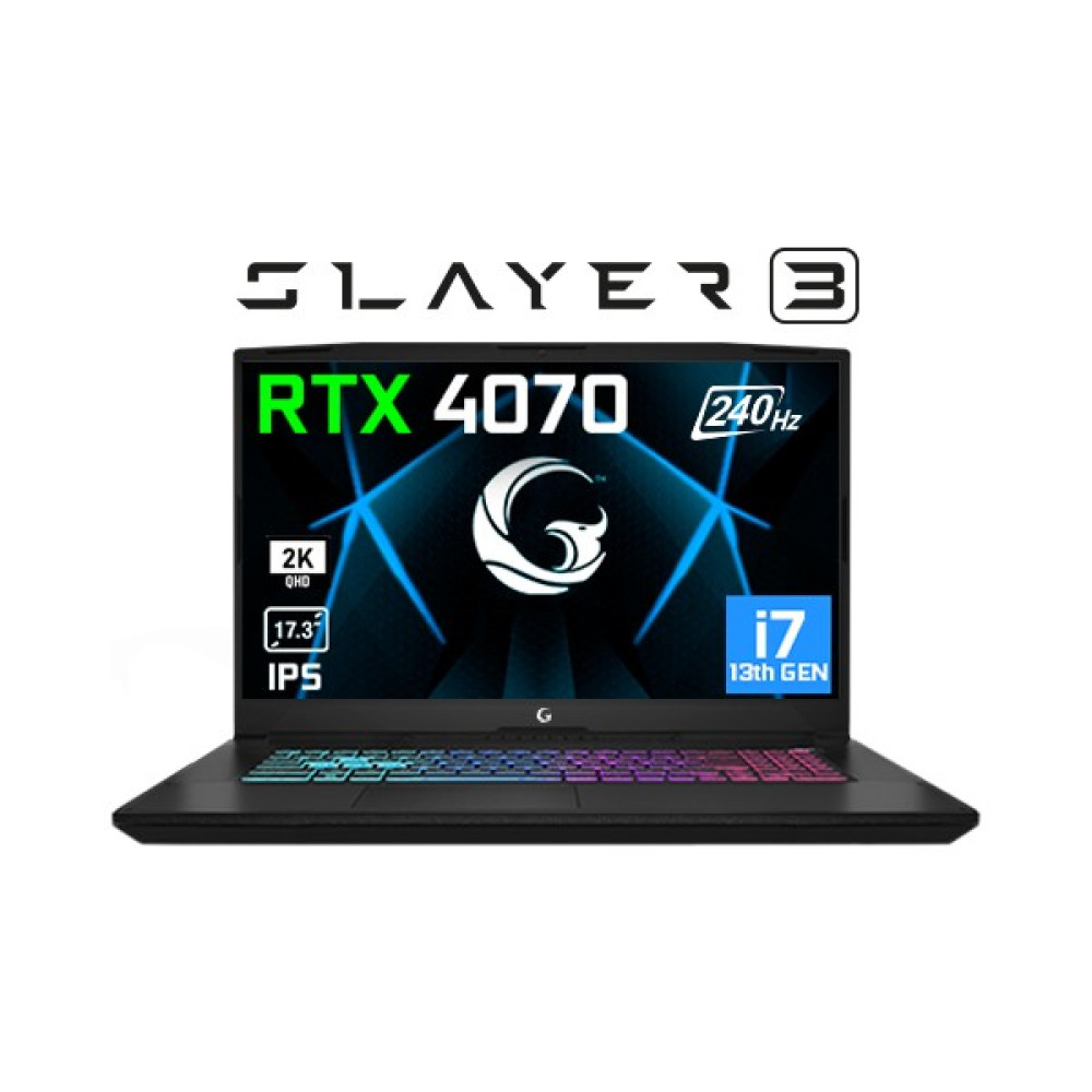 Game Garaj Slayer3 Qhd 10XL-4070 C3 I7-13700H 64GB 2tb SSD RTX4070 17.3" Fhd IPS 240Hz Dos, Çanta Hediyeli Dizüstü Bilgisayar Fiyatı