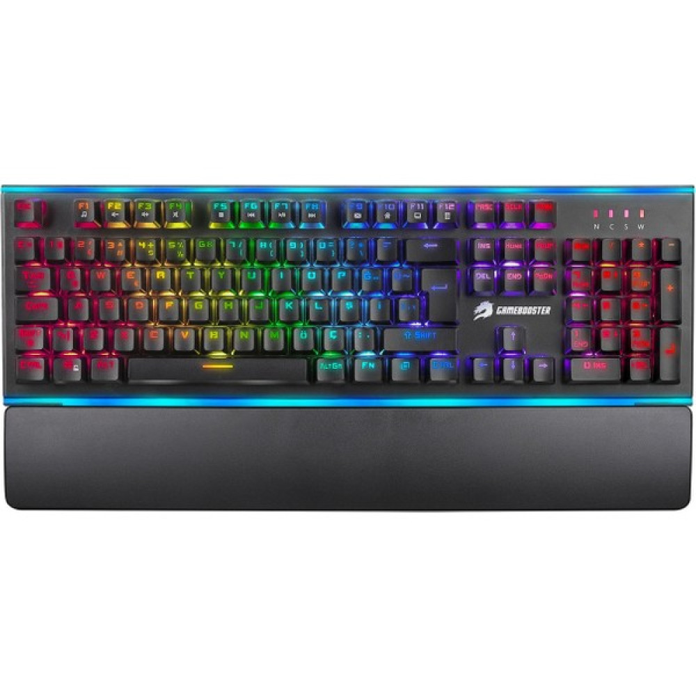 Gamebooster G906B Spectrum Rainbow Aydınlatmalı Bileklikli Mekanik Oyun Klavyesi (GB-G906B) - Siyah Oyuncu Klavyesi Fiyatı