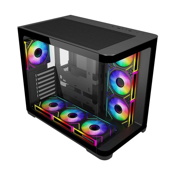 GameBooster GB-G2852B Curved Temperli Camlı Type-C 3.1 7*ARGB Fan Seaview ATX Gaming Siyah Kasa (JBST-GBG2852B) PC Kasaları Fiyatı