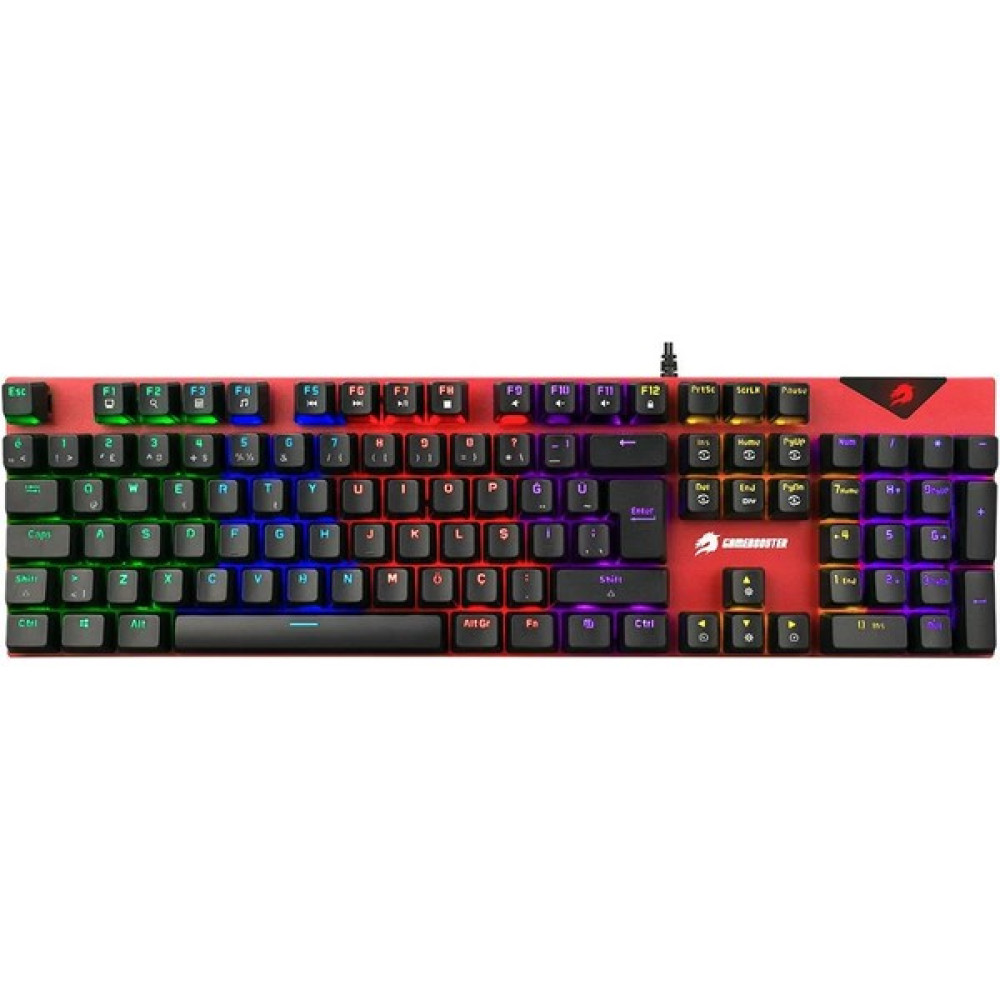 GameBooster GB-G44 RADIANCE Rainbow Aydınlatmalı 105 Mekanik Red Switch Oyuncu Klavyesi - Siyah - Kırmızı Oyuncu Klavyesi Fiyatı