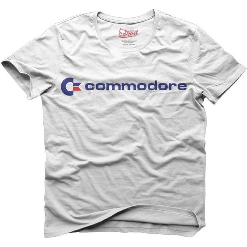 Gamedevil Commodore Logo Beyaz Erkek T-Shirt Erkek T-shirt Fiyatı