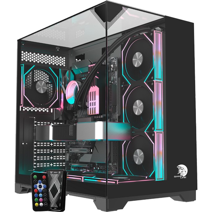 Gameline Carısma 7x Argb Kumandalı Fan Topglass USB 3.0 Siyah Gaming Bilgisayar Kasa Özellikleriyle Diğer Fiyatı