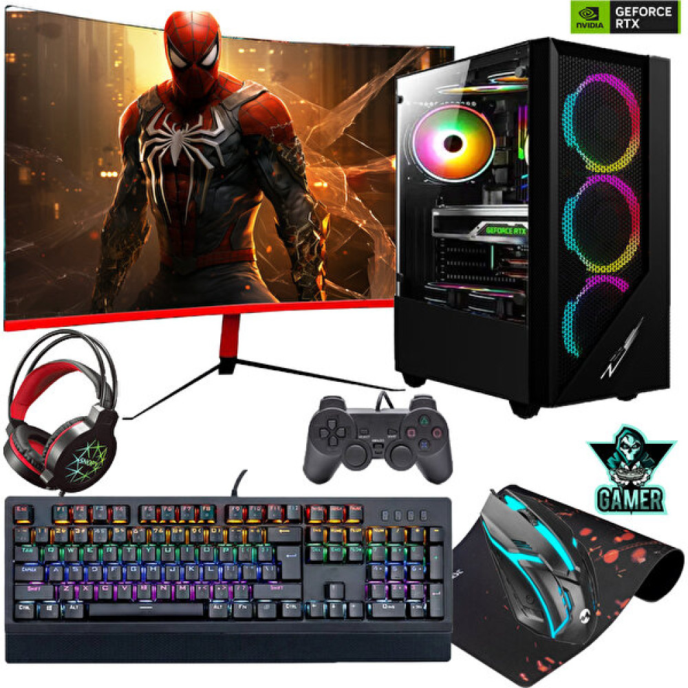 Gameline ELS02 Ryzen 5 5500 16GB Ddr4 1tb SSD RTX3050 8gb 24" Curved Oyuncu Masaüstü Bilgisayar Masaüstü Bilgisayar Fiyatı