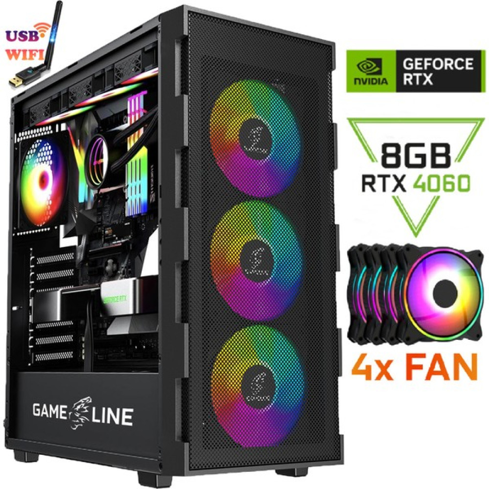 Gameline FR15 I5-10400F 32GB Ddr4 500GB SSD RTX4060 8gb Oyuncu Masaüstü Bilgisayar Masaüstü Bilgisayar Fiyatı