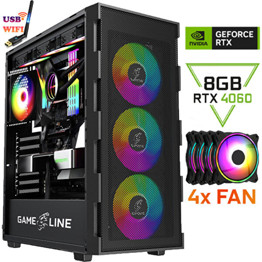 Gameline FR16 I5-10400F 32GB Ddr4 1tb SSD RTX4060 8gb Oyuncu Masaüstü Bilgisayar Masaüstü Bilgisayar Fiyatı
