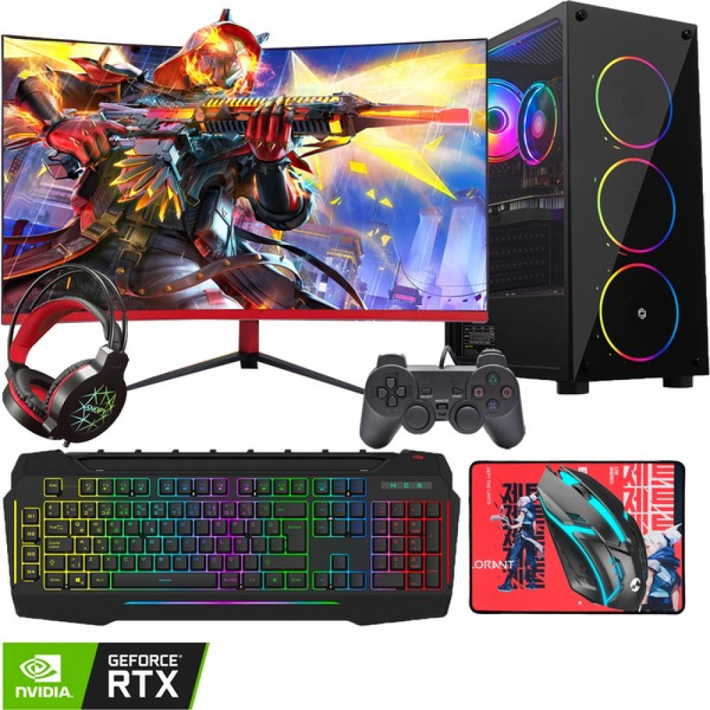 Gameline RTX27 Ryzen 5 5500 32GB Ddr4 1tb SSD RTX3060 12GB 23.6"curved Oyuncu Masaüstü Bilgisayar Masaüstü Bilgisayar Fiyatı