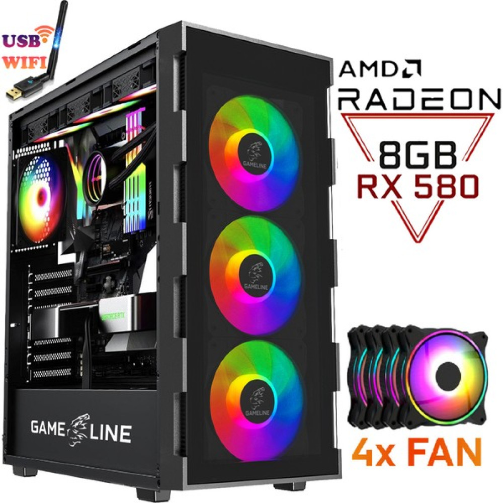Gameline XR10 I5-2400 16GB Ram 256GB SSD RX580 8gb 256BİT Oyuncu Masaüstü Bilgisayar Masaüstü Bilgisayar Fiyatı