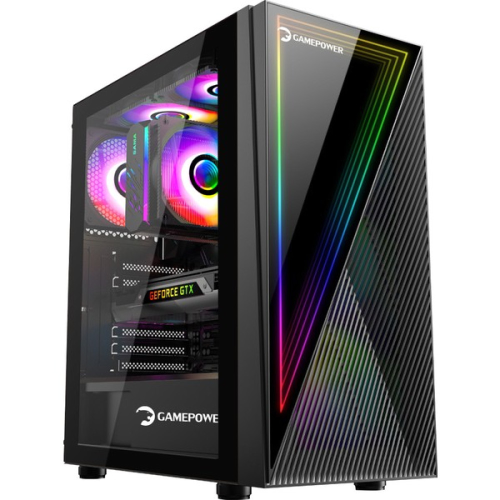 Gamepower Ravadin Atx 3xargb Infinity Fan Temperli Cam Rgb Kontrolcüsü ve Uzaktan Kumanda Siyah Kasa PC Kasaları Fiyatı